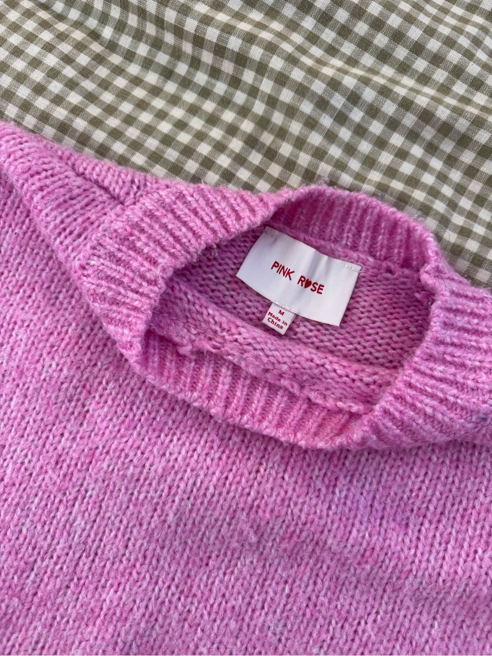 Pink Rose Bubblegum Pink Crewneck Sweater - Picture 2 of 4
